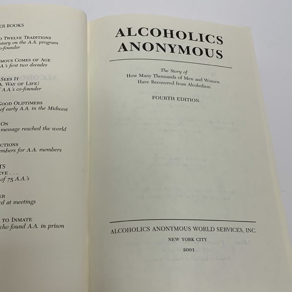 Book | Thick Hardcover ALCOHOLICS ANONYMOUS | Self Help Better Life Addiction - Picture 4 of 9